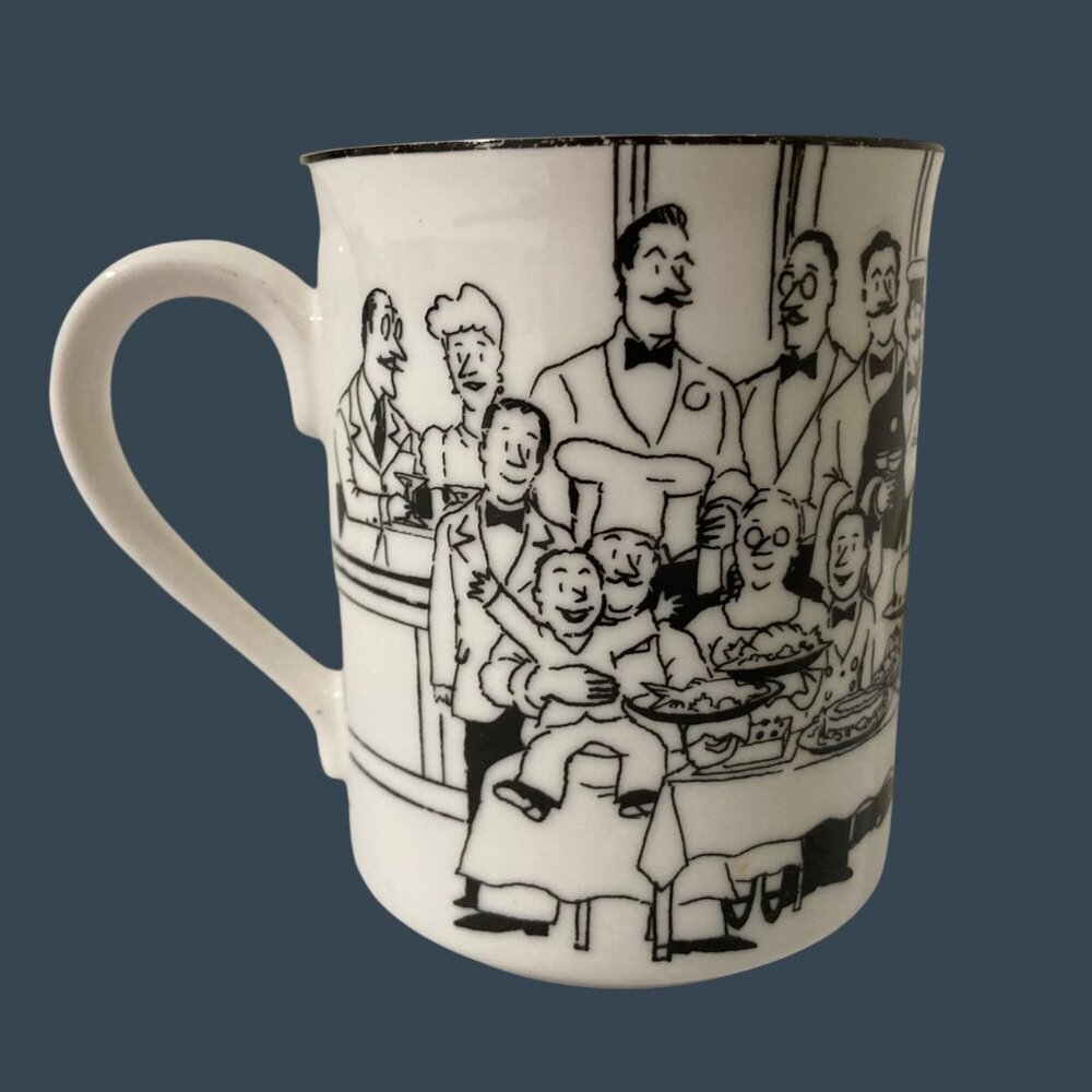 EPOCH Le Restaurant Staff Food Scene Coffee Mug Black White